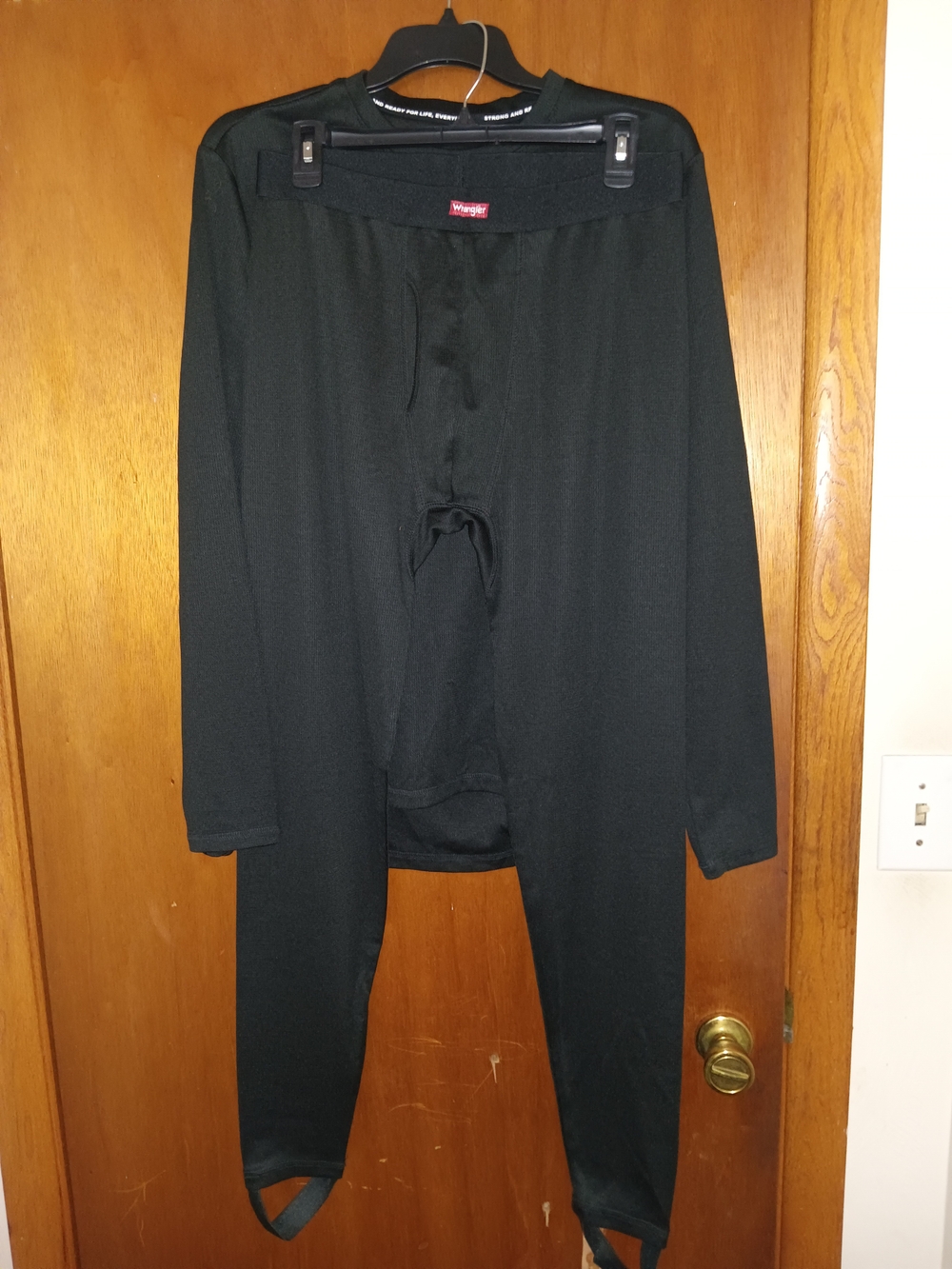 Wrangler Men's Black Thermal Long John Set